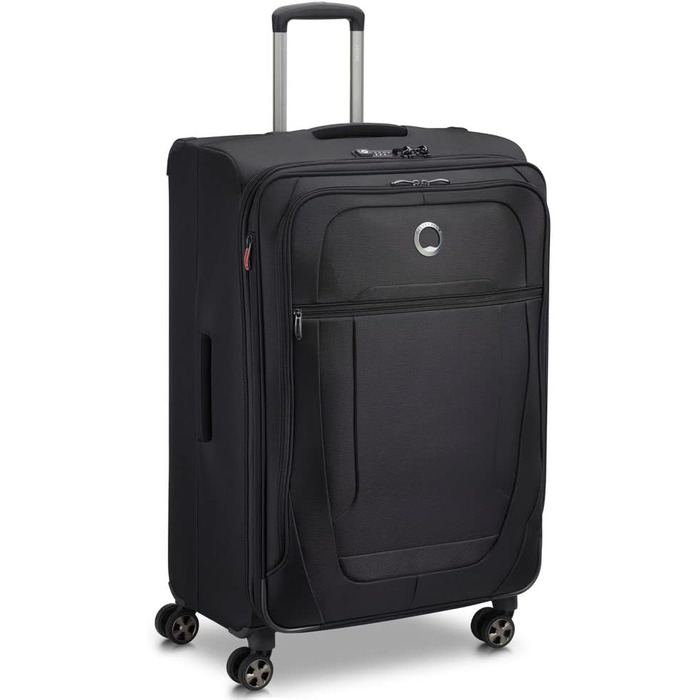 Велика м’яка валіза DELSEY PARIS Helium DLX, розширювана, 115 л, 77×49×33 см, чорна