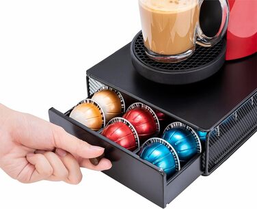 Органайзер-підставка для капсул кави Reisratten для Nespresso Vertuo, на 30 капсул, чорний