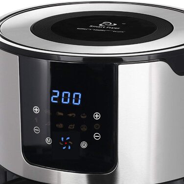 Аерофритюрниця Emerio XXL 13л Airfryer AF-121914: розумна мультипіч з ротисаром, кошиком та функцією сушіння, 1800 Вт, чорна