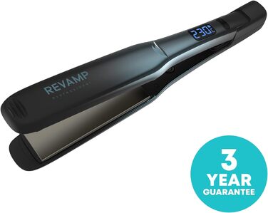 Керамічний випрямляч для волосся REVAMP Progloss Ultra X Shine з іонними пластинами, професійний стайлер для довгого і густого волосся, швидкий нагрів