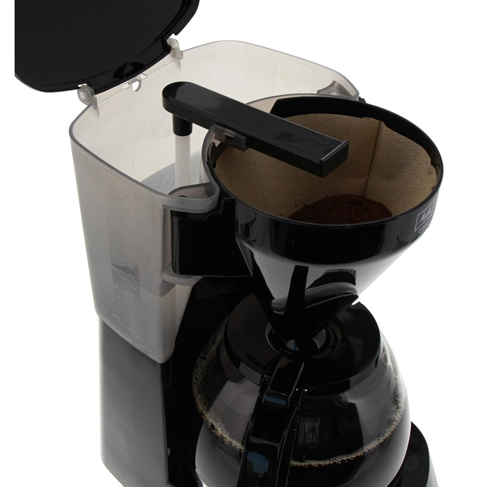 Кавоварка фільтраційна Melitta Easy Timer з таймером, скляною колбою, антикрапельною системою, 10 чашок, чорна