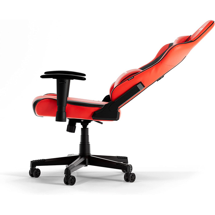 Ігрове крісло DXRacer PRINCE L червоно-чорне, оригінал, PVC шкіра