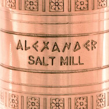 Ручний млинок для солі та перцю Alexander Home The Original Griechische, 20,3 см, мідний, з ручкою-курбою