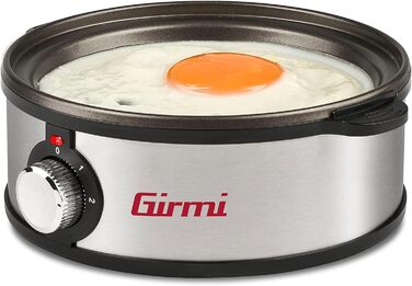 Електричний яйцеварка Girmi CU25, пароварка, 7 яєць, 360 Вт, корпус з нержавіючої сталі