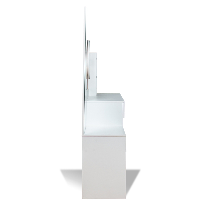 Косметичний столик з LED-дзеркалом Elden TK012, білий (два дзеркала, три режими підсвічування)