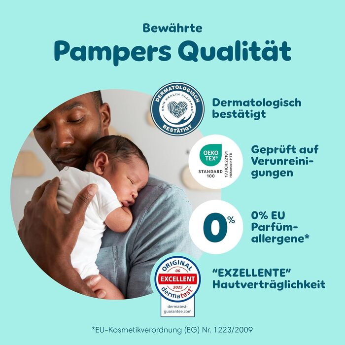 Підгузки Pampers Premium Protection розмір 1 (2-5 кг), пачка 180 шт, на липучках
