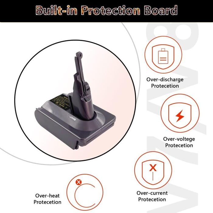Покращений адаптер BOS18V7V8 для Bosch GBA до Dyson V7/V8, TEPULAS – перехідник для акумулятора Bosch GBA 18V для пилососів Dyson V7, V8 Absolute (не підходить для PBA)