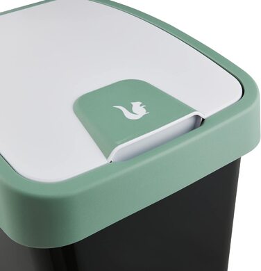 Преміум сміттєвий бак keeeper з фліп-кришкою, Soft Touch, 45 л, Nordic Green