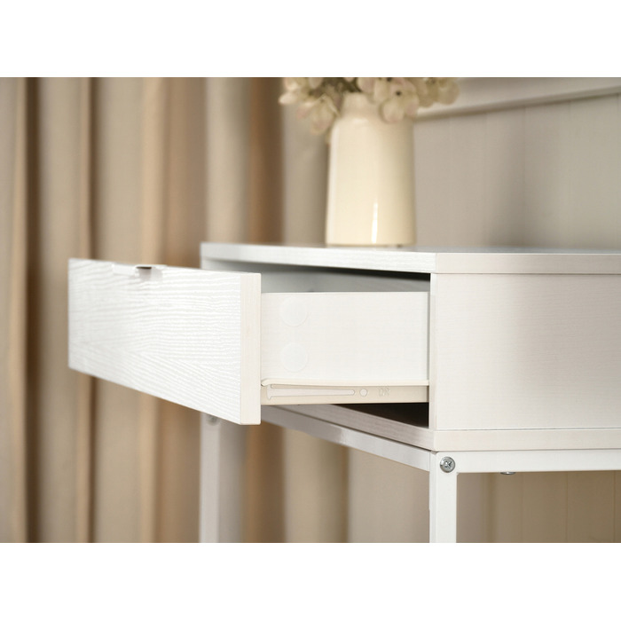 Консоль Mebel-Partner, білий матовий, 80 x 76,5 x 28 см