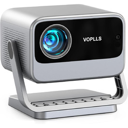 Проектор VOPLLS 4K з автофокусом та корекцією трапеції, 28000 Люмен, WiFi6, Bluetooth, Full HD 1080P, для кінотеатру вдома та на вулиці, сумісний з Android/PC