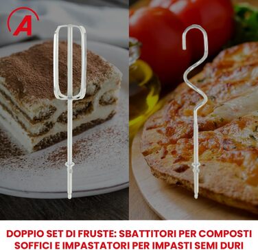 Електроміксер Ardes SATURNIUM з обертовою чашею 3,5 л і кришкою, вінчик і гачки з нержавіючої сталі для змішування, збивання та замішування