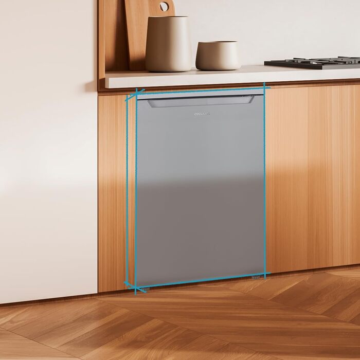 Міні-холодильник Cecotec Bolero CoolMarket TT 107: 107 л, Inox, регулювання температури, ящик для овочів, морозильна камера, тиха робота