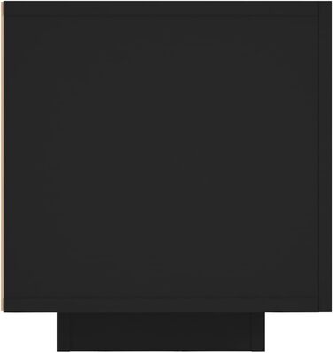 Тумба під телевізор vidaXL з LED підсвіткою, чорна, 160x35x40 см, сучасний ТВ стіл, медіа-комод
