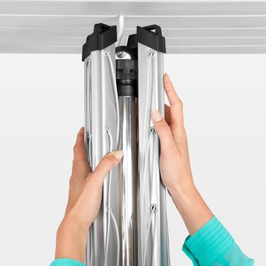 Ротаційна сушарка для білизни Brabantia Topspinner (40м) з металевим анкером для встановлення в ґрунт, срібляста
