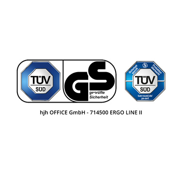 Офісне крісло / поворотне крісло ERGO LINE II Тканина Чорний HJH OFFICE