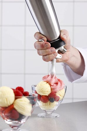 Сифон для вершків iSi Cream Profi Whip 0,5 л з нержавіючої сталі, для збивання вершків, професійний, під капсули iSi, для холодних страв, можна мити в посудомийці
