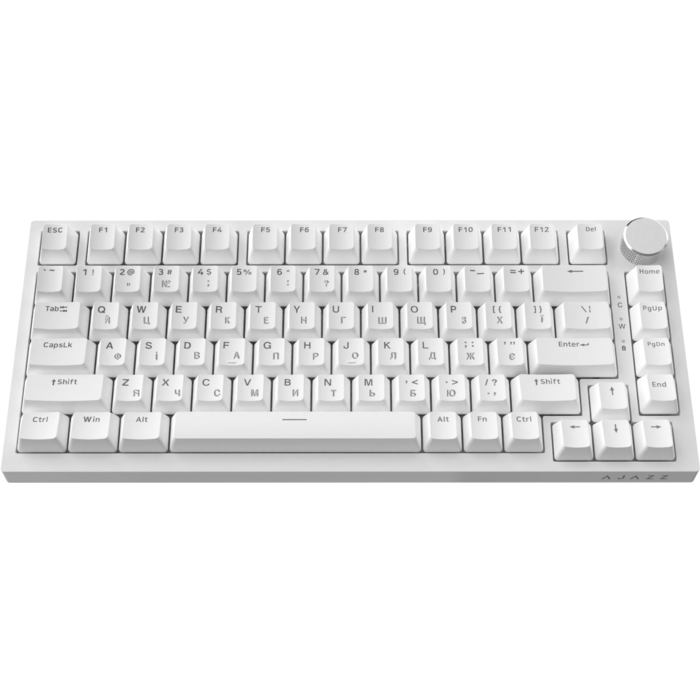 Дротова механічна клавіатура Ajazz AK820 Red Switch White (AK820-R-W)