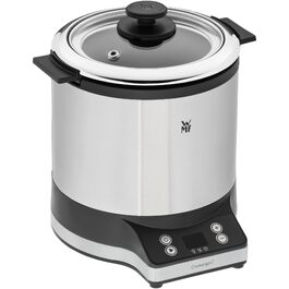 Рисварка WMF Küchenminis 1л Cromargan, 220 Вт з контейнером для ланчу та функцією пароварки