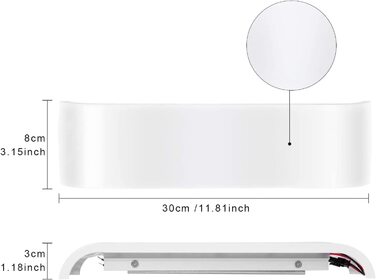 Світильник настінний Lightess 16Вт LED, білий, IP44, нейтральне світло, для коридору, вітальні, спальні, сучасний дизайн