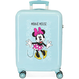 Дитяча валіза Disney Minnie, зелена, 40x55x20 см, ABS, кодовий замок, 34 л, 2,8 кг, 4 подвійних колеса, ручна поклажа