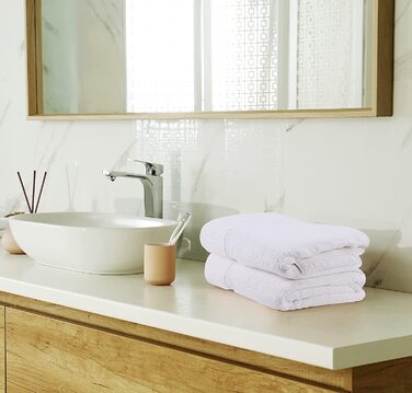 Набір рушників Utopia Towels 8 шт. з бавовни, білі — 2 банних, 2 для рук, 4 для обличчя з петлею