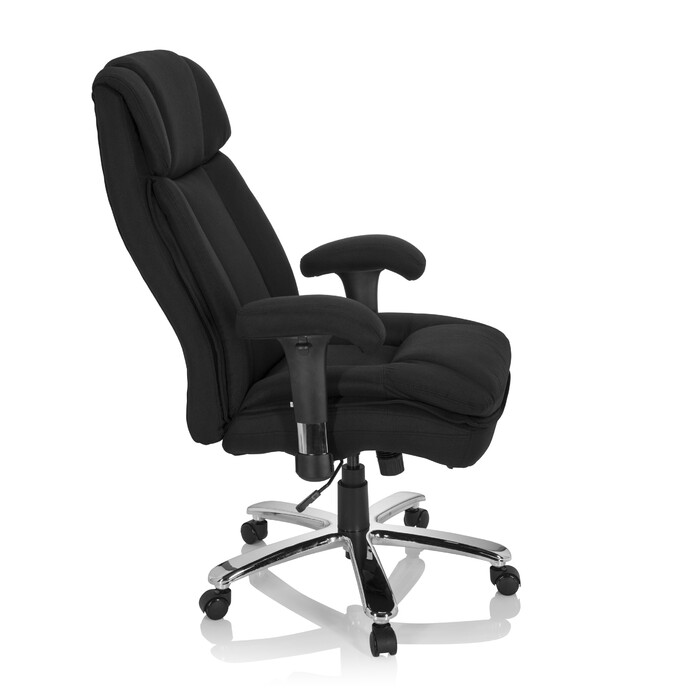 Надміцне крісло / офісне крісло BUILDER XXL I тканина чорна hjh OFFICE