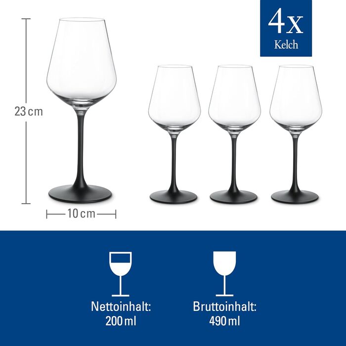 Набір склянок Villeroy & Boch Manufacture Rock (4 шт., 300 мл) з ручним розписом, 300 мл