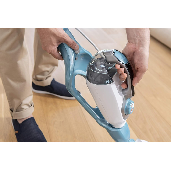 Парова швабра Black+Decker STEAMITT 13-в-1 з ручним пароочисником, рукавичкою, 12 насадками, 1300 Вт, резервуар 500 мл, нагрів 15 сек