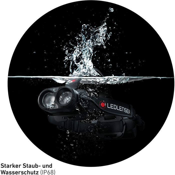 Налобний ліхтар Ledlenser H19R Core, 3500 люмен, акумуляторний, LED, з червоним світлом, водонепроникний IP67, дальність 300 м, USB-зарядка, Fusion Light