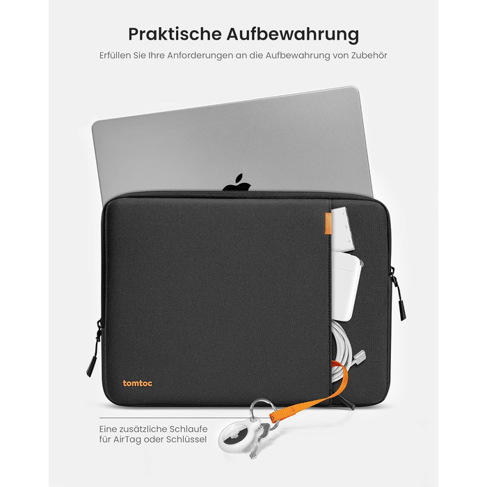 Захисний чохол-сумка tomtoc 360° для MacBook Air 15