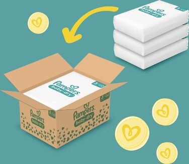 Підгузки Pampers Baby Dry розмір 8 (17+ кг), маленька упаковка, 28 шт.