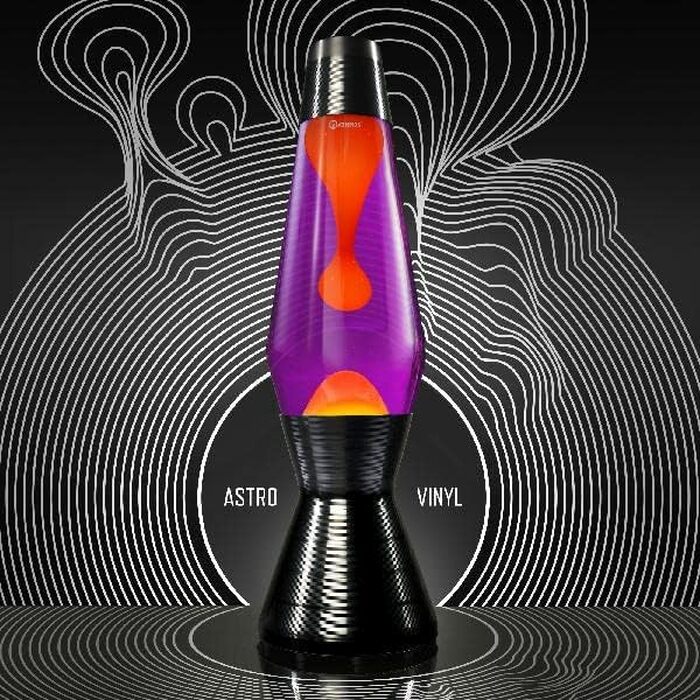 Лава-лампа Mathmos Astro Vinyl (чорний/фіолетовий/помаранчевий) — оригінальний британський дизайн 1963 року, ручна робота