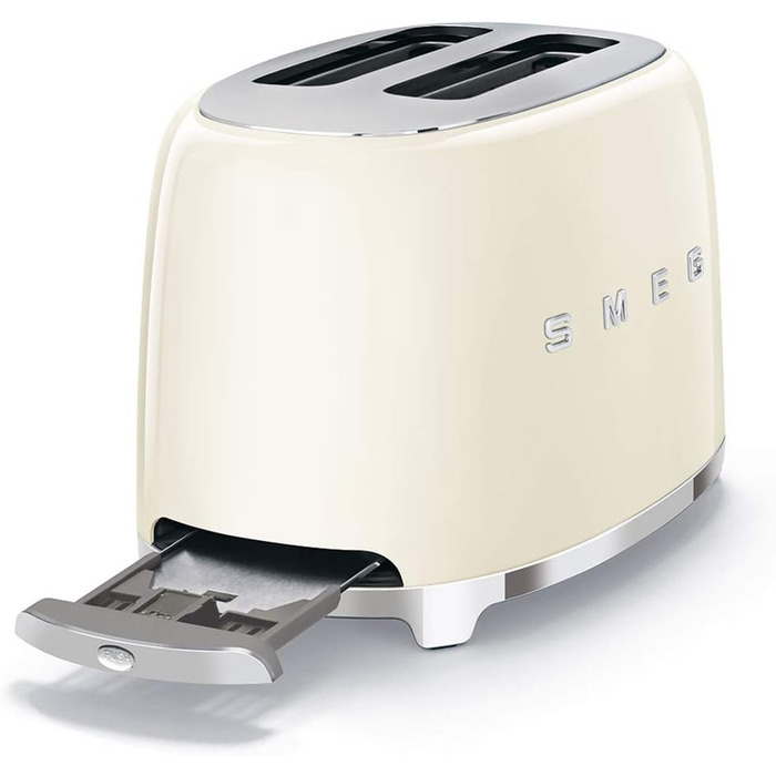 Тостер Smeg TSF01CREU Cream 2-слотовий, 6 рівнів підсмажування, функція розморожування та підігріву, 950 Вт