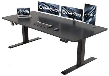 Електричний стіл з регулюванням висоти Devoko, 180 x 80 см, чорний