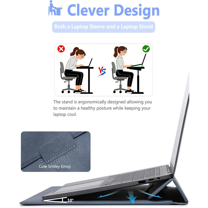 Чохол-сумка для ноутбука HYZUO з підставкою для MacBook 13.3-14 дюймів, захисний конверт (комплект 2 шт.), помаранчевий