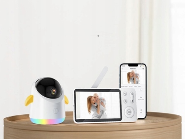Відеоняня з WiFi-камерою 2K 3Мп, поворотним механізмом, LCD-дисплеєм 5