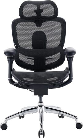 Офісний стілець SIHOO Doro C300 V2 Pro: ергономічний, з сітчастою спинкою, 8D підлокітниками, регульованою поперековою підтримкою та 3D підголовником, білий