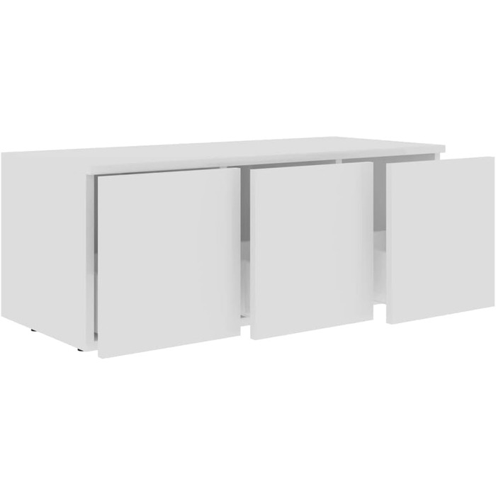 vidaXL ТВ-тумба з 3 шухлядами, біла, 80x34x30 см, ДСП, низький комод для телевізора, меблі для вітальні