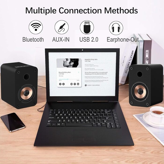 LONPOO LP-42S: Компактна Bluetooth колонка з USB, AUX, 3-дюймовим динаміком та дерев'яним корпусом