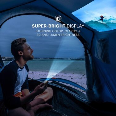 Портативний проєктор Kodak Luma: 1080p HD LED DLP з вбудованим динаміком, HDMI, USB, Micro SD, сумісний з iOS та Android