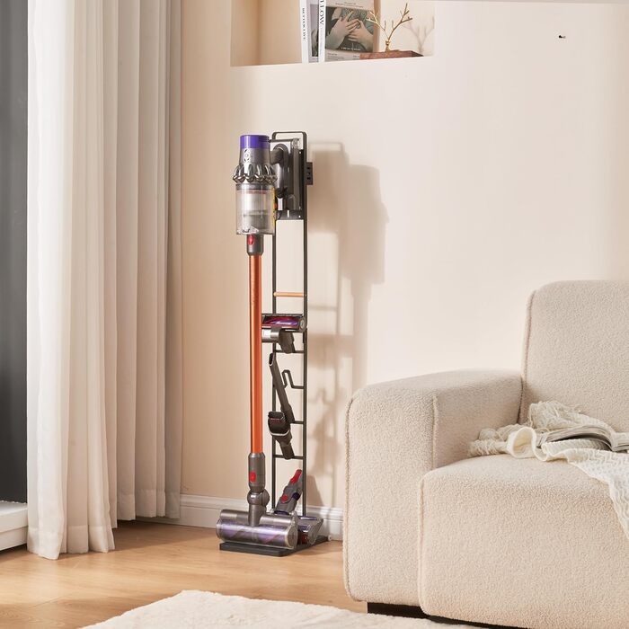 Підставка-органайзер для пилососа Dyson V15 V12 V11 V10 V8 V7 V6, тримач для акумуляторного пилососа і аксесуарів, чорна, BRIAN & DANY