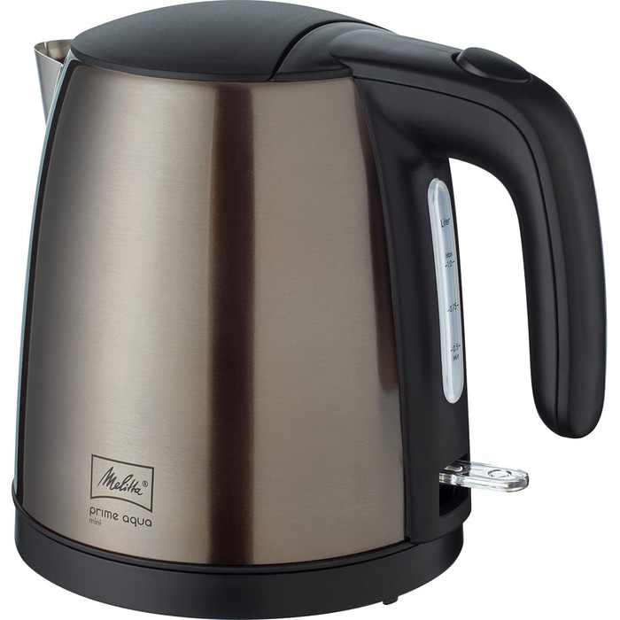 Електрочайник MELITTA Prime Aqua Mini, 1.0 л, 2200 Вт, нержавіюча сталь, металевий сірий