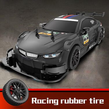 RC Автомобіль Goolsky 1/16 4WD Дрифт, 40 км/год, 2.4GHz, Регульована швидкість, Змінні шини для дрифту та гонок (Жовтий)