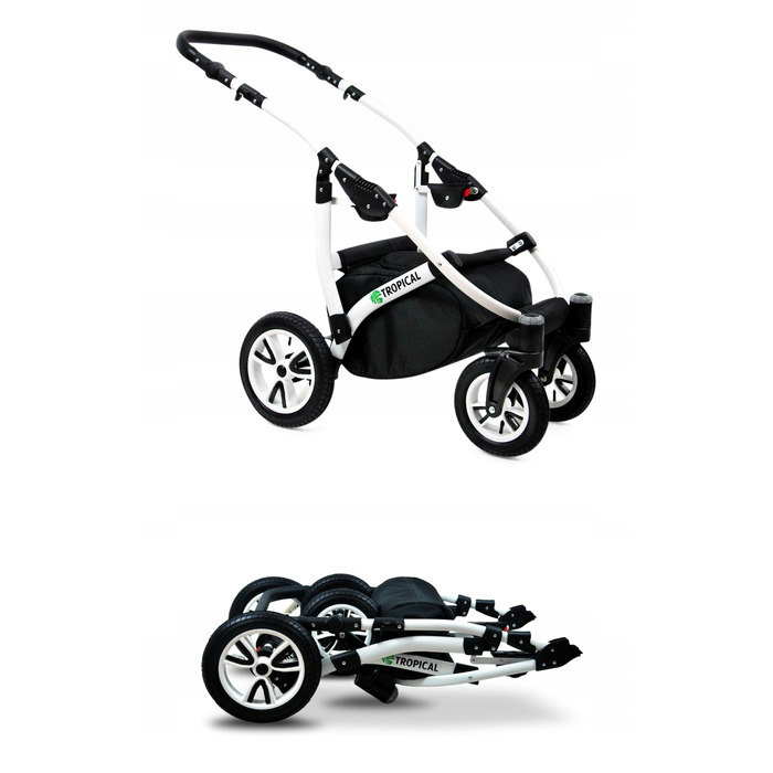 Дитячий візок 3в1 BabyLux TROPICAL: люлька, прогулянкова коляска та автокрісло