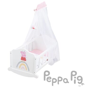 Дитяче ліжко Roba Peppa Pig 70x140 см з постільною білизною