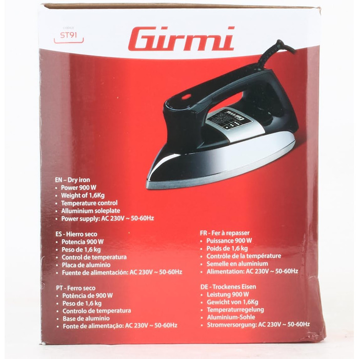 Сухий праска Girmi, чорний, універсальний