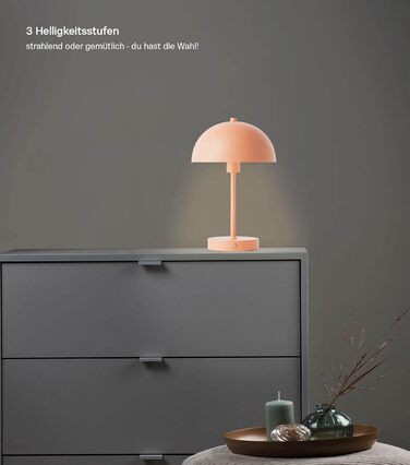 LED настільна лампа Mokebo® 'Leuchtturm' – бездротова, диммер, USB-C, ретро, металева, тепле світло