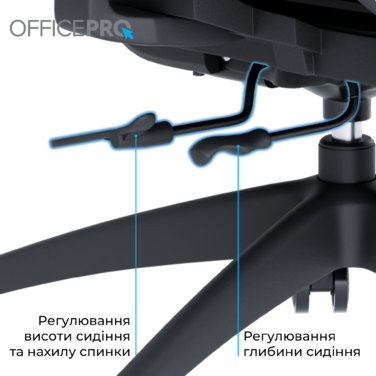 Крісло офісне OfficePro Skyline OC680-B-G-G