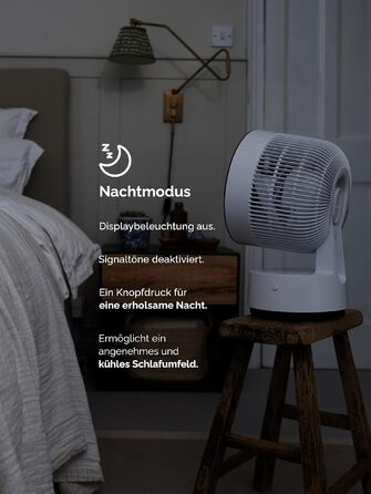 Вентилятор підлоговий MeacoFan Sefte® з пультом, 1150 м³/год, тихий (25 дБ), 3D-коливання, нічний режим, таймер, для спальні та вітальні, 3 роки гарантії