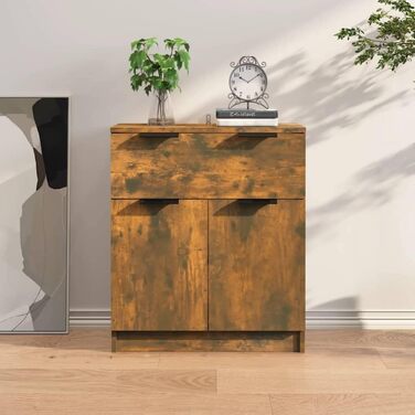 Комод vidaXL для вітальні та коридору, димчастий дуб, 60x30x70 см, ДСП, багатофункціональна шафа
